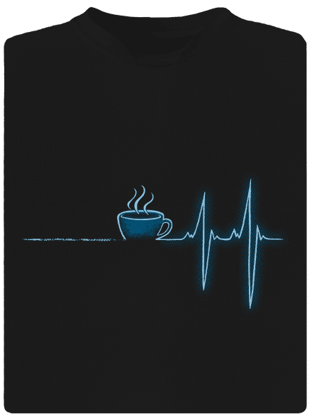 Coffee help férfi sportpóló Black