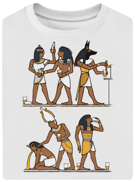 Egyiptomi parti unisex túlméretezett póló White