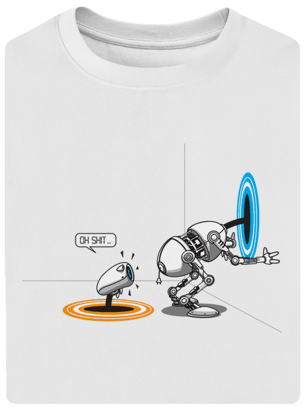 Portal surprise unisex túlméretezett póló White