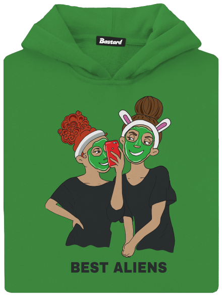 Best aliens gyerek kenguruzsebes pulóver Kelly Green AWD