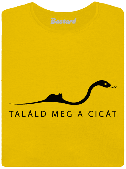 Találd meg a cicát női póló Yellow