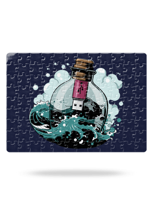 USB üzenet egy üvegben kirakós White