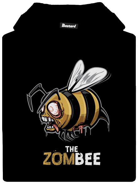ZomBee - sárga gyerek kenguruzsebes pulóver Black