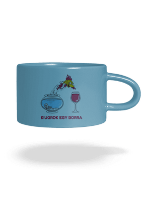 Kiugrok egy borra macaron bögre Blue Macaron