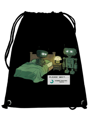 Robot romantika hátizsák Black