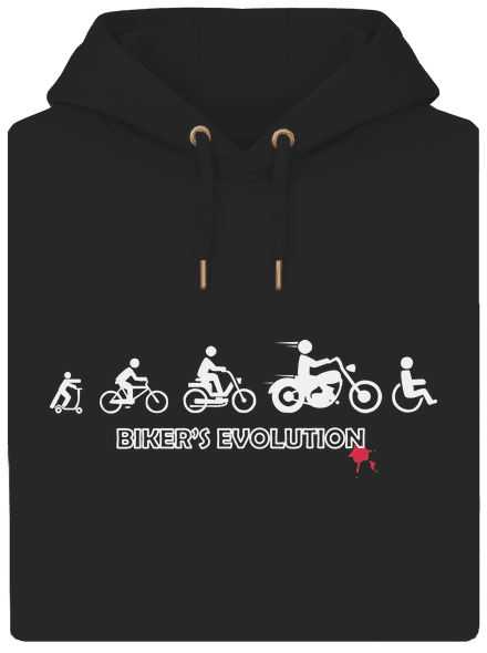 Bikers evolution unisex prémium pulóver Dark Black