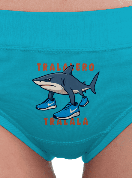 Tralalero Tralala – Italian Brainrot női bugyik Turquoise