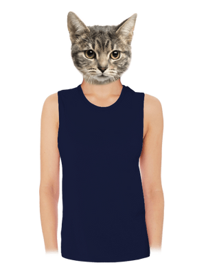 Szuperhős vagyok női bővített trikó Navy