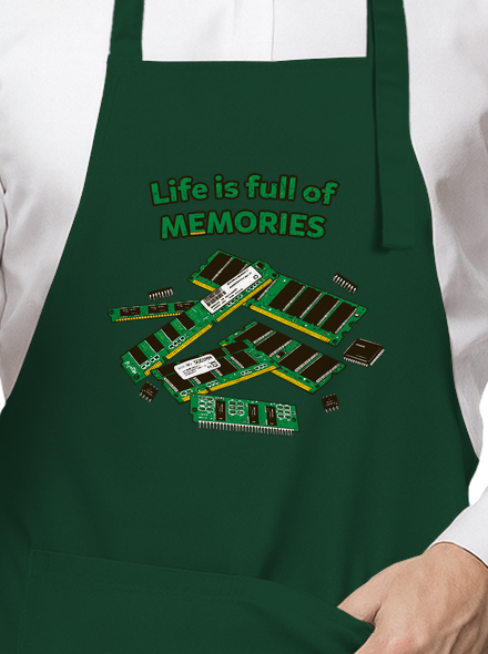 Memóriában tárolva kötény Bottle Green