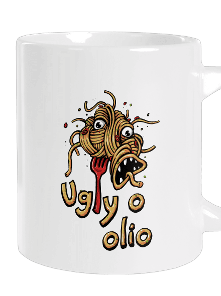 Ugly o olio nagy bögre White
