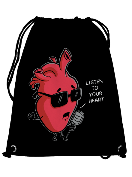 Listen to your heart hátizsák Black