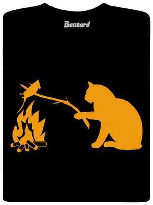 Macska-egér harc férfi hosszú ujjú póló Black