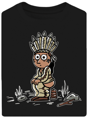 Indián unisex túlméretezett póló Black