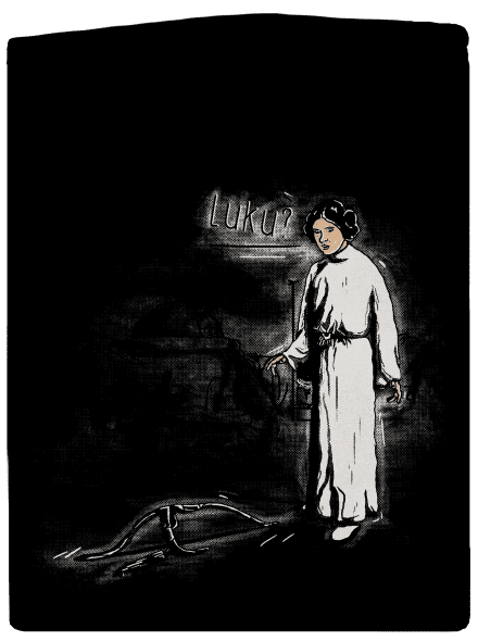 Luke és Leia cipzáras női pulóver Black