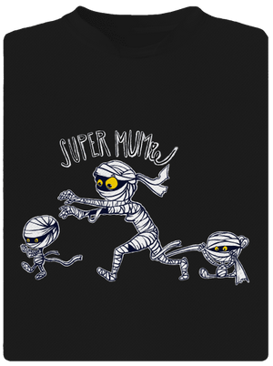 Super mumie gyerek sport póló Black