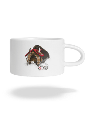 Bulldog macaron bögre White