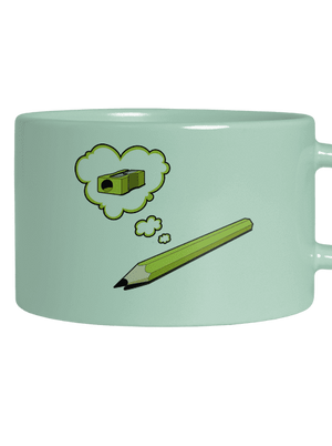 Ceruza és hegyező macaron bögre Mint Macaron