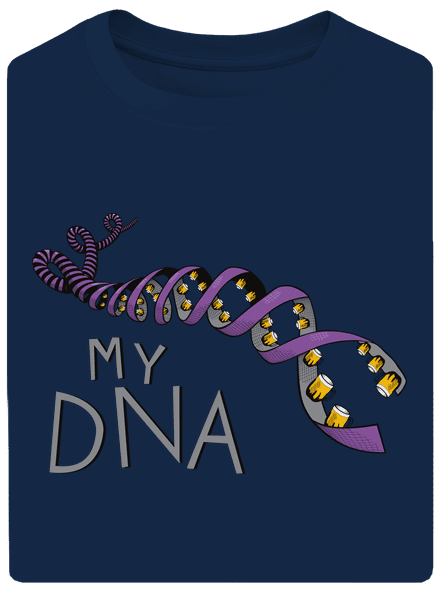 My DNA unisex túlméretezett póló Midnight Blue