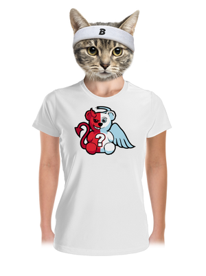 Angyal vagy ördög női sportpóló White