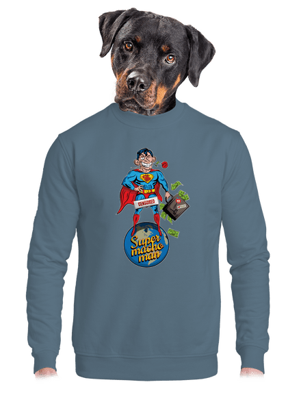 Supermachoman unisex crewneck Nordic Blue