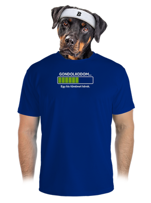 Gondolkodom férfi sportpóló Royal Blue Mal