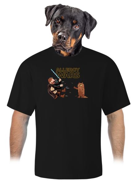 Allergy Wars unisex túlméretezett póló Black
