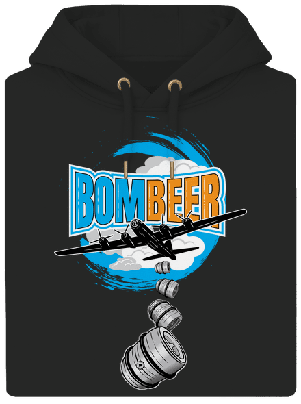 BomBeer unisex prémium pulóver Dark Black