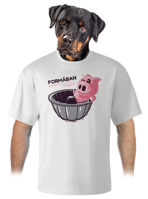 Formában unisex túlméretezett póló White