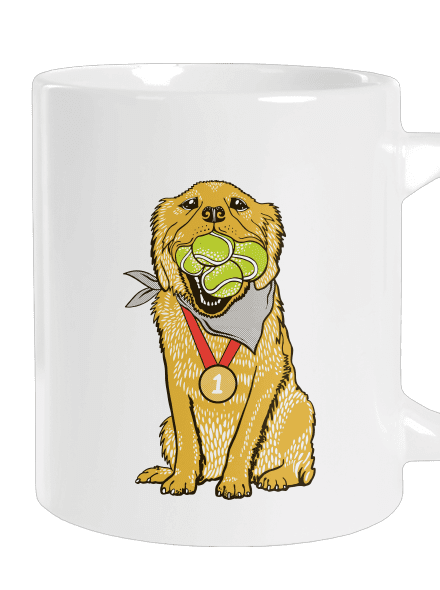 Arany retriever nagy bögre White