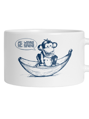 Big banana macaron bögre White