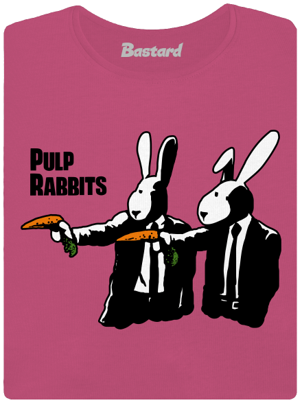 Pulp Rabbits prémium női póló Magenta