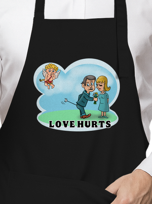 Love hurts kötény Black