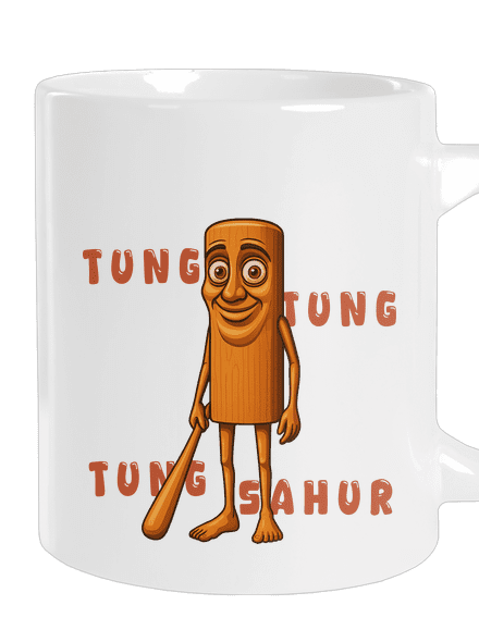 Tung Tung Tung Sahur – Italian Brainrot nagy bögre White