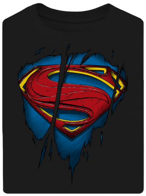 Superman Inside unisex túlméretezett póló Black