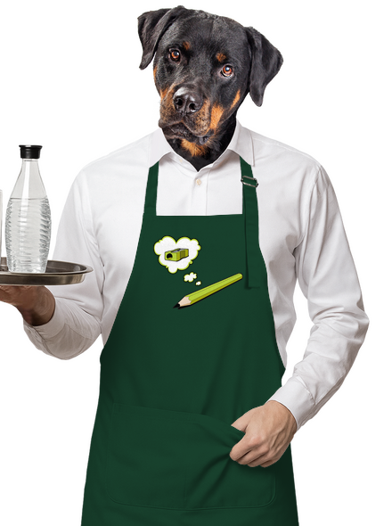 Ceruza és hegyező kötény Bottle Green