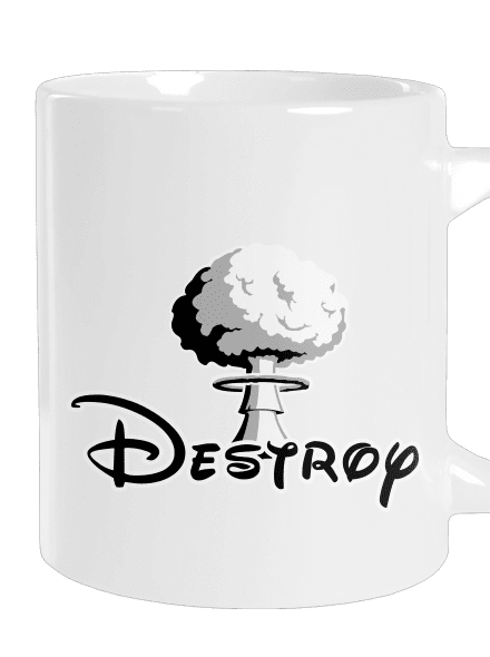 Destroy nagy bögre White