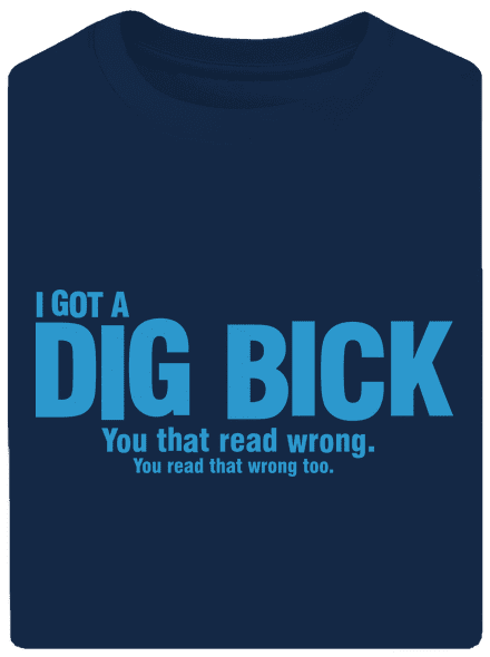 Dig bick unisex túlméretezett póló Midnight Blue