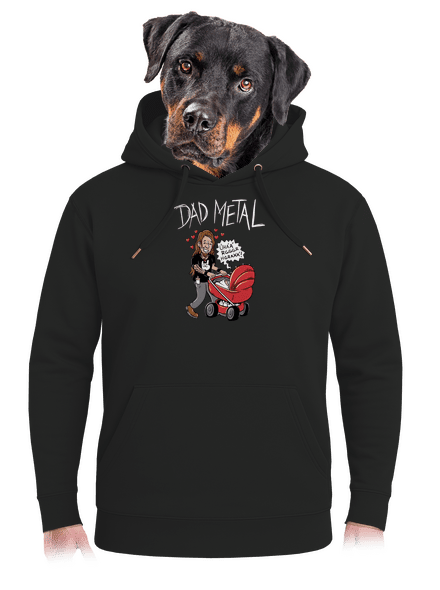 Dad metal unisex prémium pulóver Dark Black