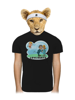 Love hurts gyerek sport póló Black