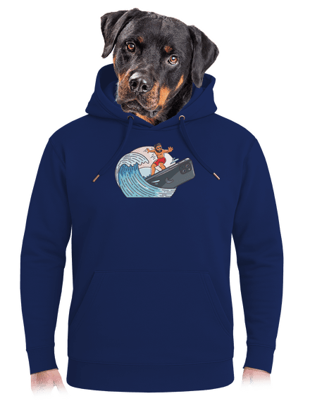 Szörfös vagyok unisex prémium pulóver Navy