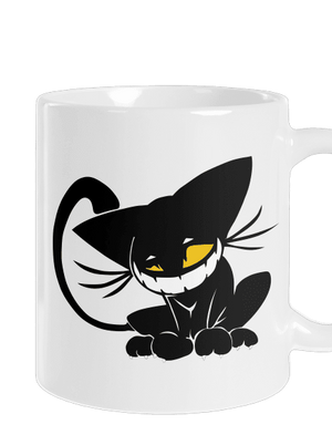 Evil cat hagyományos bögre White