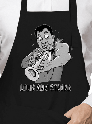 Louis Armstrong kötény Black
