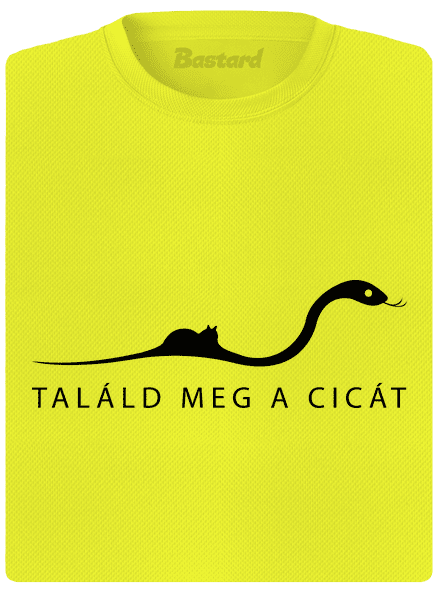 Találd meg a cicát női sportpóló Neon Yellow