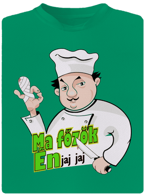 Ma főzök én gyerek sport póló Kelly Green Mal