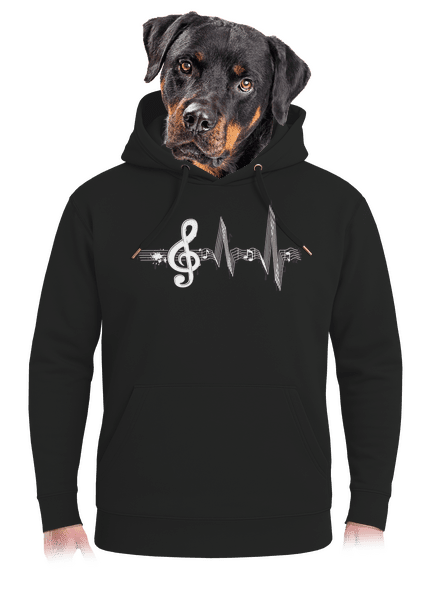 A zene az életem unisex prémium pulóver Dark Black