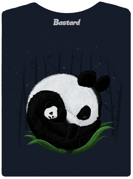 Két alvó panda női póló Navy Mal