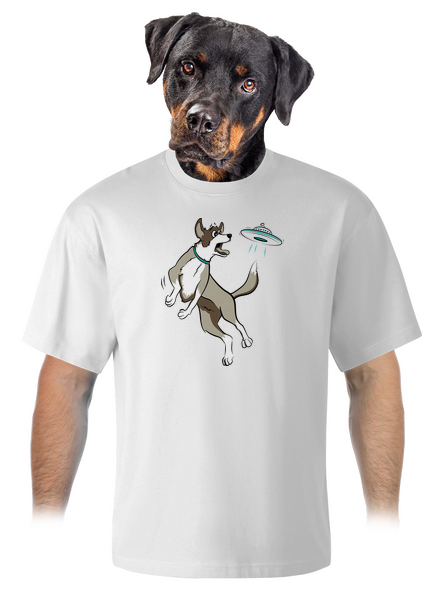 Repülő csészealj unisex túlméretezett póló White