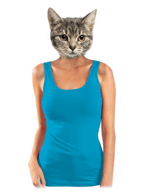 Nyomtatás nélkül klasszikus női trikó Blue Atol