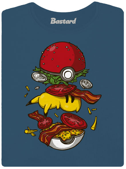 Pokémon burger prémium női póló Petrol Blue