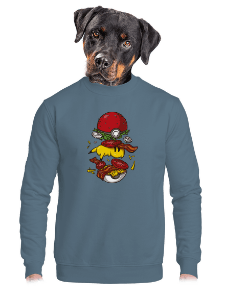 Pokémon burger unisex crewneck Nordic Blue